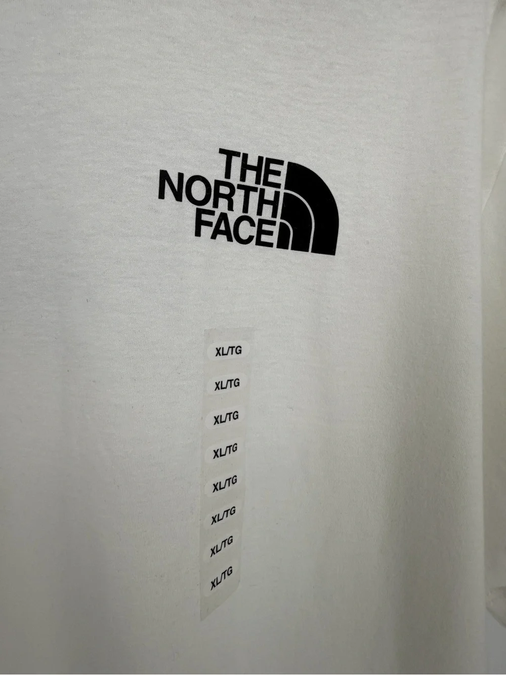 The North Face Men’s White Crew Neck Tee with Black Logo